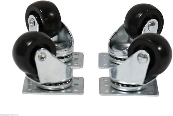 4 Pieces Server Cabinet Casters Wheels Racks Heavy Duty