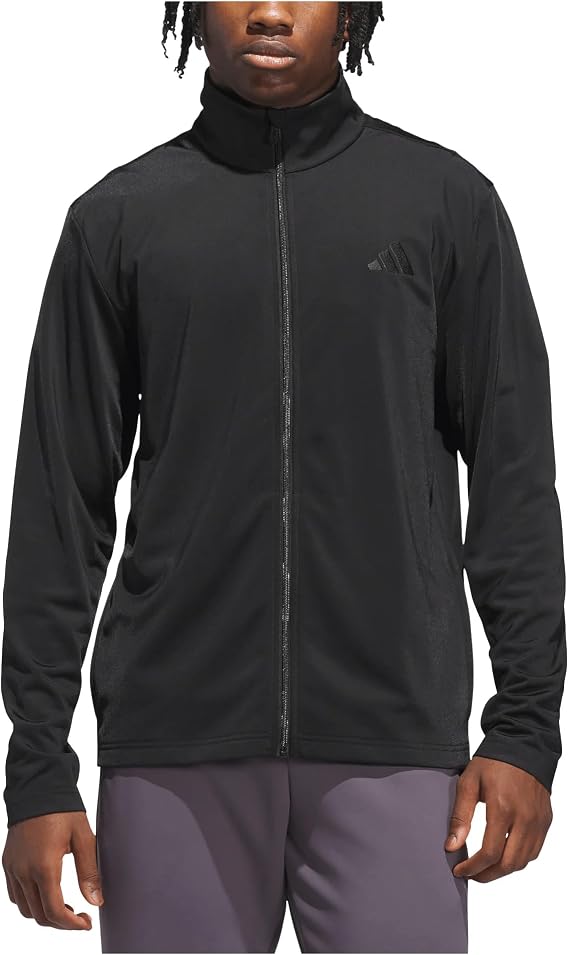 adidas Mens Full-zip Tricot Track Jacket (US, Alpha, XX-Large, Regular, Regular, Black)