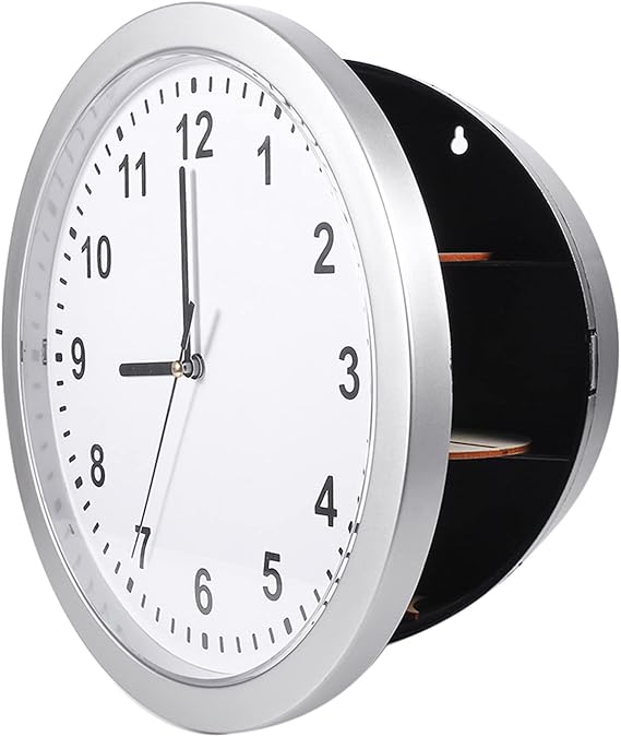 Hidden Wall Clock Secret Wall Clock Clock with Secret Compartment Wall Clock Container Box for Money Stash Jewelry Valuables Cash Storage
