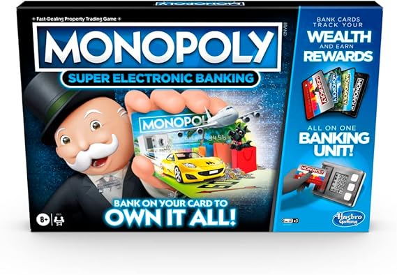 Monopoly Ultimate Rewards, Family Board Game, Cashless Electronic Banking, Classic Gameplay with a Twist, Property Trading & Fast-Paced Fortune Building, Ages 8+