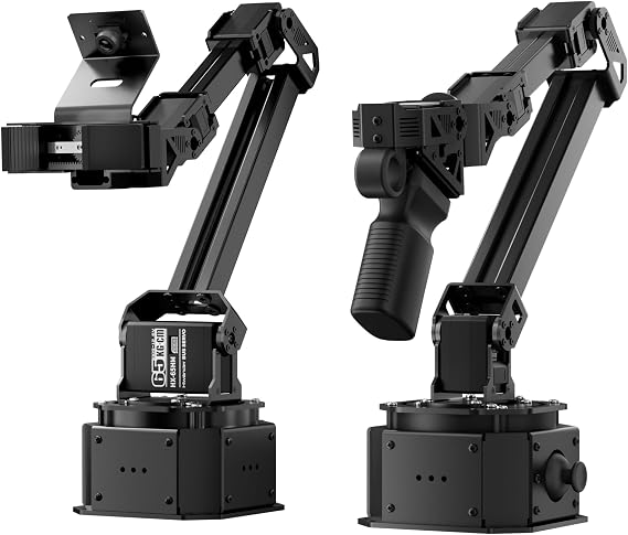 HIWONDER AI Robotic Arm Kit Compatible for LeRobot SO-ARM101 Embodied AI Imitation Learning VLA Model Development Open Source 6-Axis Full Metal Robot Arm with Tutorials & Remote Control, Standard Kit