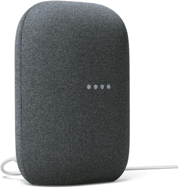 Google Audio Bluetooth Speaker - Wireless Music Streaming, Powerful Sound, Assistant Built-in, Wi-Fi and Bluetooth Connectivity, Smart Home Control, Stereo Pairing (Charcoal)