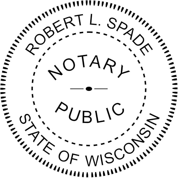 Wisconsin Round Notary Stamp | Official State Notary Stamp | Official Seals | Meets State Specifications (Wisconsin, Round Stamp)