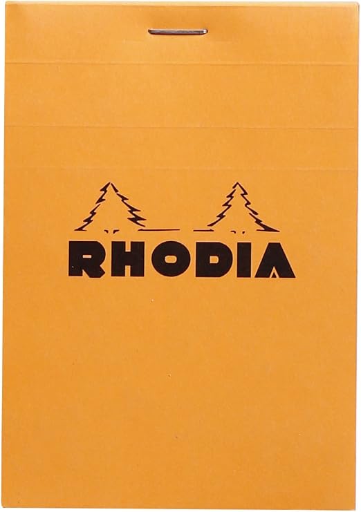 Rhodia Staplebound Notepads - Graph 80 sheets - 3 3/8 x 4 3/4 in. - Orange cover