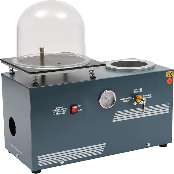 375w Vacuum Investing Casting Machine, 3 CFM Lost Wax Cast Combination 2L, Conjoined Casting Machine,Vacuum Suction Machine, Casting Machine, for Jewelry Casting and Investing