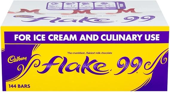 Cadbury Flake Chocolate Bar, Pack of 144 x 8.25g
