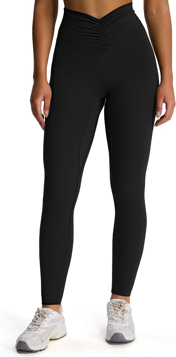 Aoxjox Workout Illusion Ruched Leggings 26"