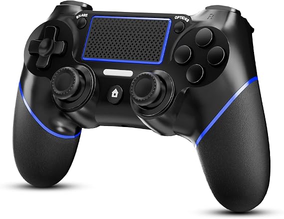 CHEREEKI Wireless Controller for PS4, Bluetooth Controller Compatible with P-4/Pro/Slim Game Controller Remote Joystick Gamepad with Double Vibration, Touchpad, Audio Jack, Six-axis Senso, Screenshot