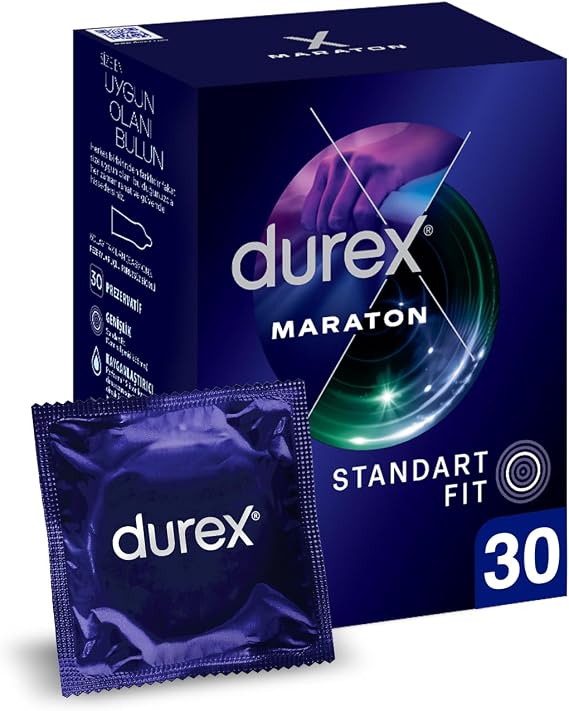 Durex Maraton Geciktiricili 30'Lu Prezervatif Kokusuz, Lateks