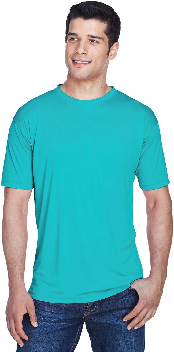 UltraClub Men's Cool & Dry Sport Performance Interlock T-Shirt 2XL JADE