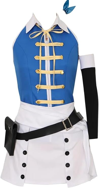 Anime Cosplay Costume Womens Suit Top Skirt Belt Bag Party Dress Uniform Halloween Outfit