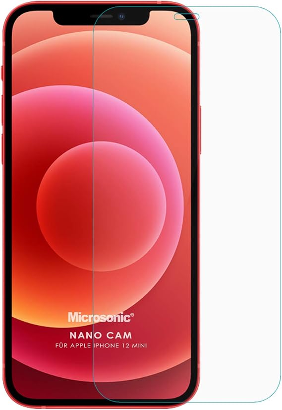 Microsonic Apple iPhone 12 Mini Nano Glass Screen Protector [iPhone 12 Mini ile Uyumlu Ekran Koruyucu]