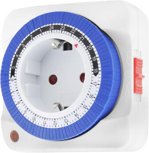 Timer Socket 24 Hour Mechanical Timer Socket Timer Switch Analogue 96 Segments Mechanical Daily Timer for Lights Coffee Machine