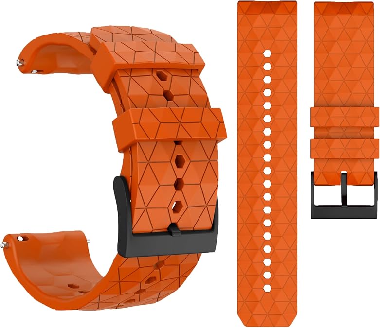 Band Compatible with Suunto 9 Titanium Spartan Sport Wrist HR Smart Watch Accessories 24mm Silicone Strap