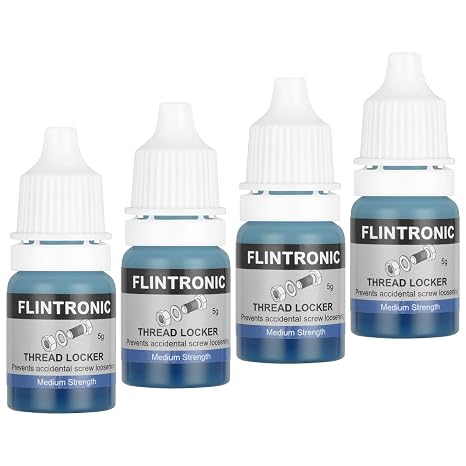 Flintronic Thread Lock Blue and Red, Medium and High Strength Threadlocker