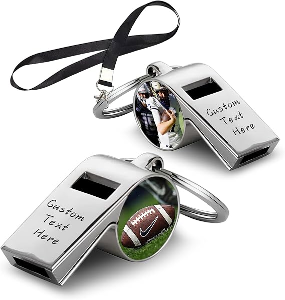 Personalized Coach Whistle - Custom Whistle with Photo/Text, Personalized Gift for Coach Referee Teacher Sports Lover (Personalized Whistle)