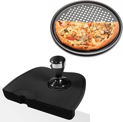 12 inch Pizza Pan with Coffee Tamper Mat for Espresso Machine Bundle
