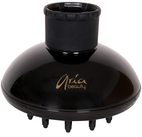 Aria Beauty Blow Dryer Diffuser - Attachment for Curly and Wavy Hair Types - Durable High-Temperature Resistant Plastic - Fits Most Blow Dryers - 1 pc