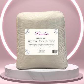 Linda's Deluxe Cotton/Poly Blend Batting Queen Size 3 Yard Package