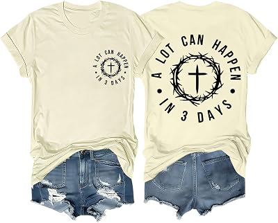 A Lot Can Happen in 3 Days Shirt Vintage Easter Alot Can Happen in Three Days Christian Shirts for Women Men