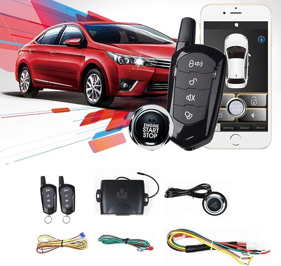 Universal Car Remote Engine Starter Push Engine Start for Car Keyless Entry Lock/Unlock Trunk Release Remote Key or Phone Control Gifts for Man