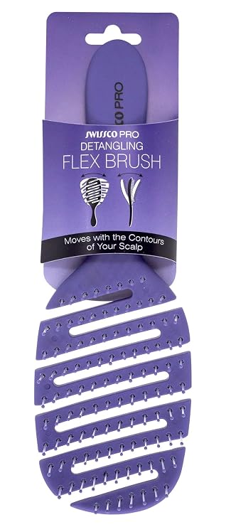 Swissco Pro Detangling Flex Brush (Medium Royal Purple)
