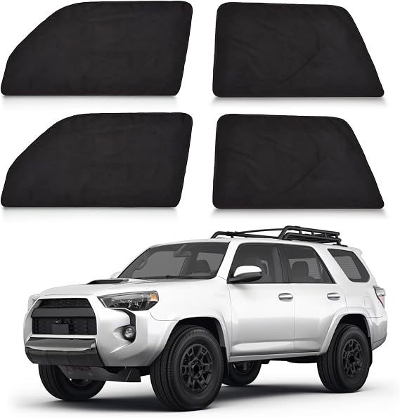 ZATOOTO Car Window Shades for 4Runner 2017-2024, Soft Suede for Durable