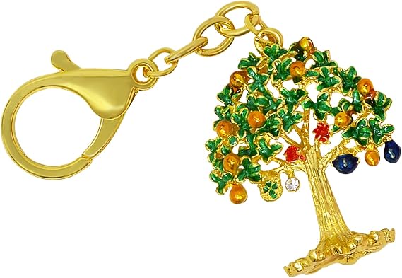 FengShui Green Activating Prosperity Tree Keychain W5040