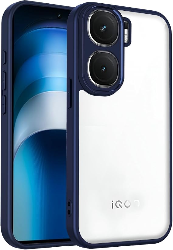 Compatible with vivo iQOO Neo 9 Pro Phone Case Frosted anti fall [with Tempered Glass Screen Protector] blue