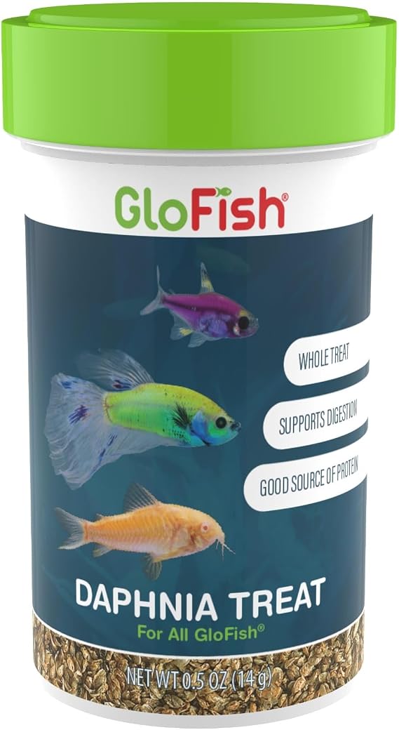 GloFish Daphnia Treat Whole Treat and Good Source of Protein for Fish, 0.5 Ounces