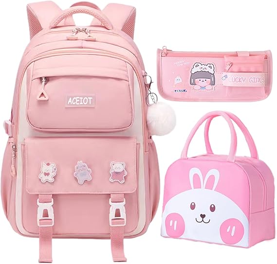 Girls Backpack, Pink School Backpack for Girls, Kids Backpack for school, Mochilas Escolares Para Ninas, School Backpack