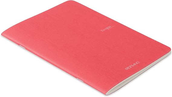 Fabriano EcoQua Notebook, 5.83" x 8.27", A5, Blank, 40 Sheets, Red
