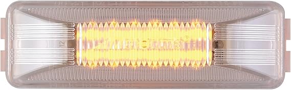 Maxxima M20350YCL Amber 4" Rectangular LED Clear Lens Clearance Marker Light