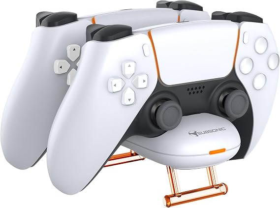 Subsonic PS5 controller charger, for Playstation 5 Dualsense controller, Ps5 charger for dual PS5 controller, PS5 charging station with usbc cable