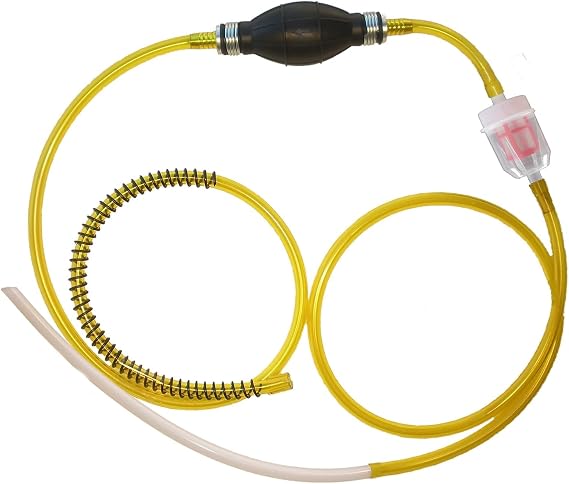 GasTapper Fuel Transfer Pump - 6 Ft Siphon Pump for Gas, Water, Oil, Fluid - Manual Hand Pump