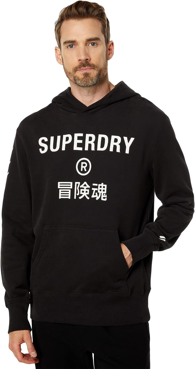 Superdry Code Core Sport Hoodie Black LG