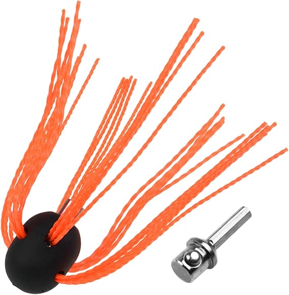 Aluminum Chimney Sweeping Brush Kit With Flexible Rotary Rods, 4-12" Cleaning Range, Nylon Bristles And Stainless Steel Conductor For Fireplace, Flue And Wood Stove Chimney Power Sweeping Brush Kit