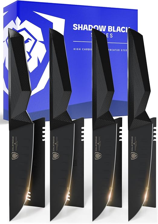 Dalstrong 4-Pc Steak Knife Set, 5" - Titanium Nitride Coated