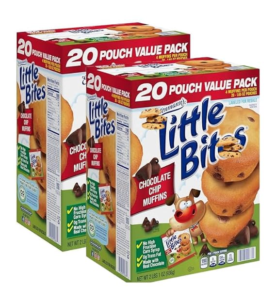 Little Bites Chocolate Chip Mini Muffins, 20 Packs, 33 oz Value Pack (2 pack)
