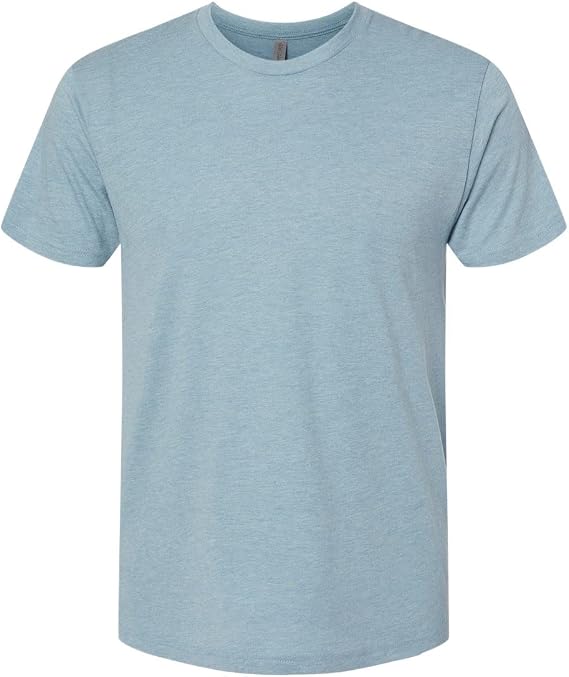 LogoUp Next Level 6010 Men's Tri-Blend Crew Tee Vintage Stonewash Denim Large