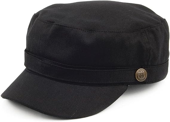 Herringbone Army Cap - Black