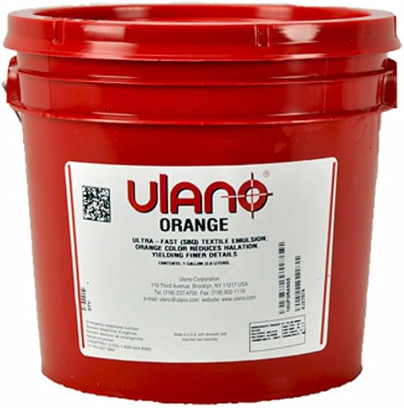 ULANO Orange (1 GAL) Emulsion for Plastisol Oil Based Inks Screen Printing
