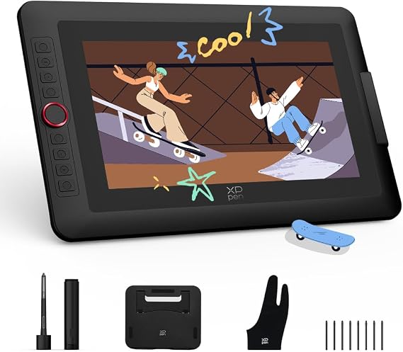 XP-PEN Artist 13.3 Pro V2 Drawing Tablet with Screen, 16K Pressure Sensitivity Digital Drawing Tablet for PC Mac Chromebook Android, Fully Laminated Graphic Tablet with Pen, Foldable Stand Included