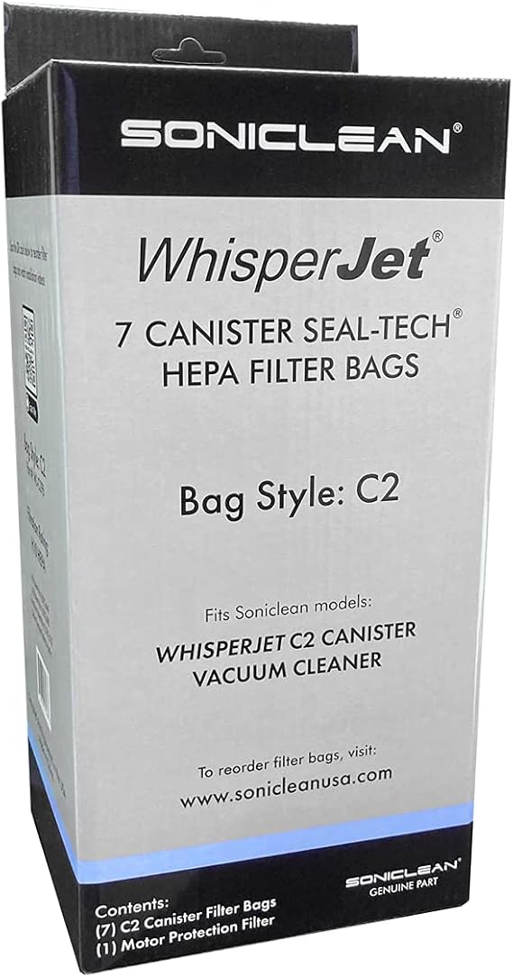 Soniclean WhisperJet C2 Canister Filter Bags with Sound-Dampening Technology