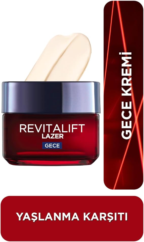 L'Oreal Paris Revitalift Lazer Yoğun Yaşlanma Karşıtı Gece Bakım Kremi (50 ml)