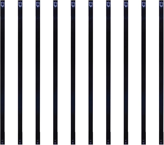 Nuvo Iron RCTB32 32" Rectangular Plastic End Caps-10 Pack Baluster, Black, 10 Count