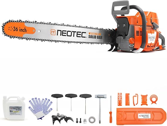 NEO-TEC NH895 94cc Gas Chainsaw 36 Inch 2-Stroke All Parts Compatible with Husqvarna 394 395 394XP 395XP Professional Motosierra De Gasolina for Forestry Tree Cutting Clearing