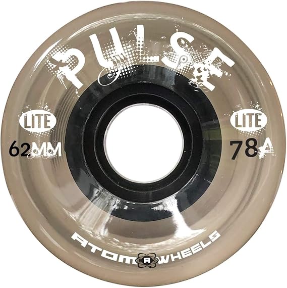 Atom Skates Pulse Outdoor Quad Roller Wheels (Hardness 78A, 65mm x 37mm)