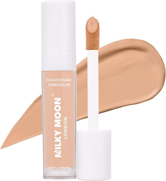 Cloud Cream Concealer Full Coverage, Long-Lasting, Lightweight, Aloe and Centella-Infused Under Eye Concealer, Hydrating, Crease-Resistant, Buildable, Vegan & Gentle, #6-Sand