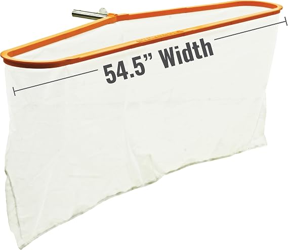 World Largest and Biggest Skimmer Pool Net 54.5 Wide x 10 Long with 45 or 90 Degree Mount by Massimo